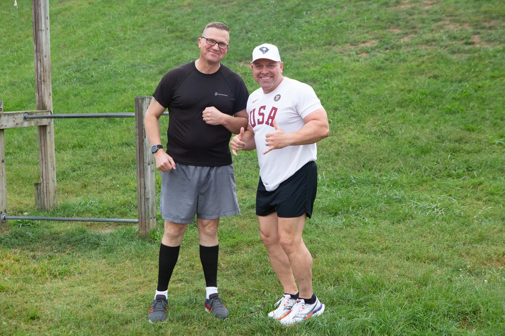 Marines exercise for Suicide Prevention Awareness Month