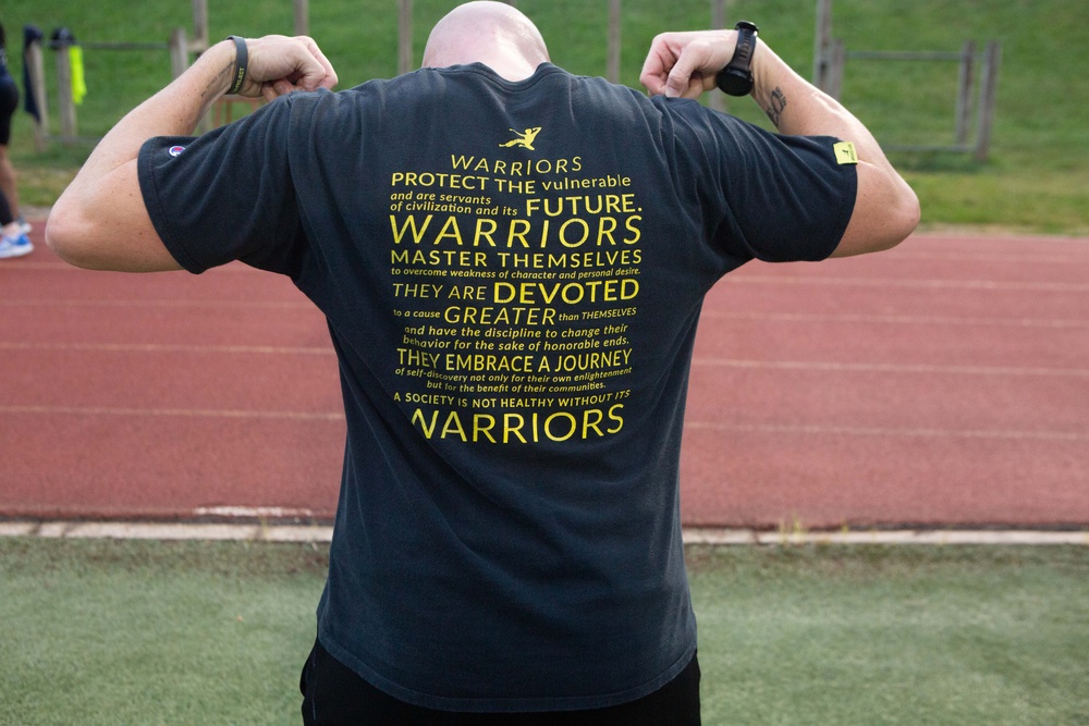 Marines exercise for Suicide Prevention Awareness Month