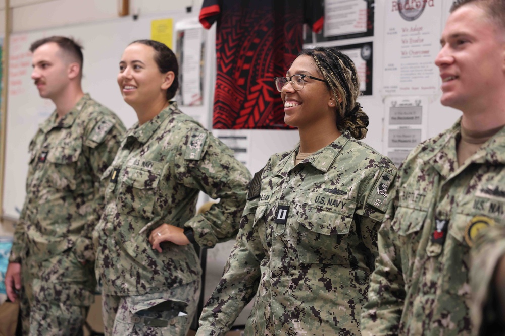 USS Chung-Hoon Sailors conduct Namesake visit to Radford High School