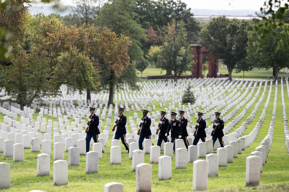 Military Funeral Honors with Funeral Escort are Conducted for Retired U.S. Army Lt. Gen. Arthur Gregg