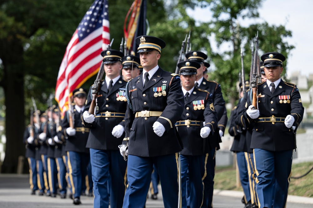 Military Funeral Honors with Funeral Escort are Conducted for Retired U.S. Army Lt. Gen. Arthur Gregg