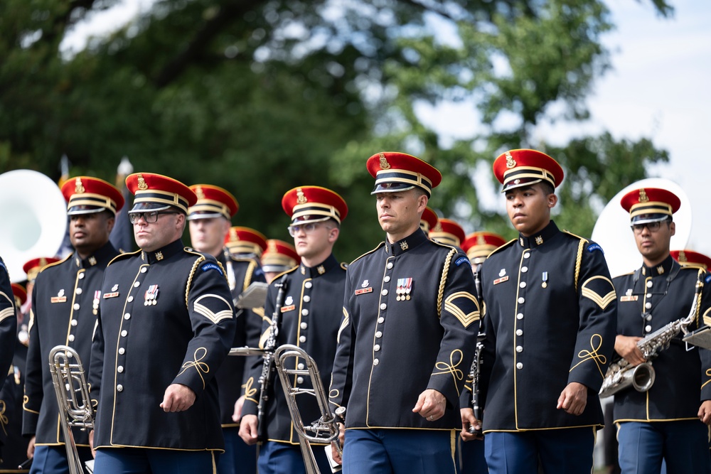 Military Funeral Honors with Funeral Escort are Conducted for Retired U.S. Army Lt. Gen. Arthur Gregg