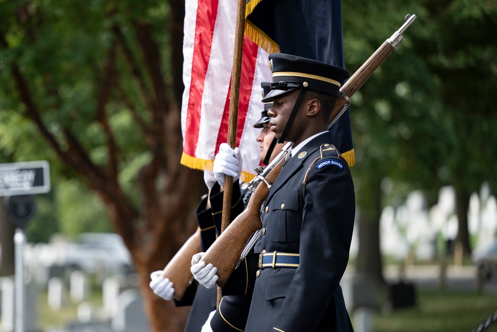 Military Funeral Honors with Funeral Escort are Conducted for Retired U.S. Army Lt. Gen. Arthur Gregg