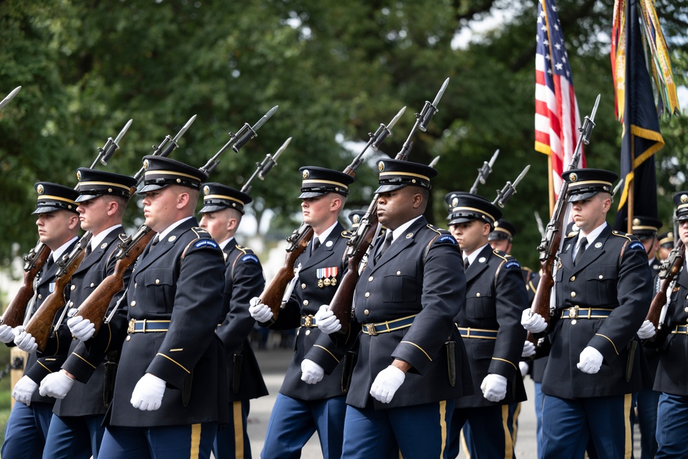 Military Funeral Honors with Funeral Escort are Conducted for Retired U.S. Army Lt. Gen. Arthur Gregg