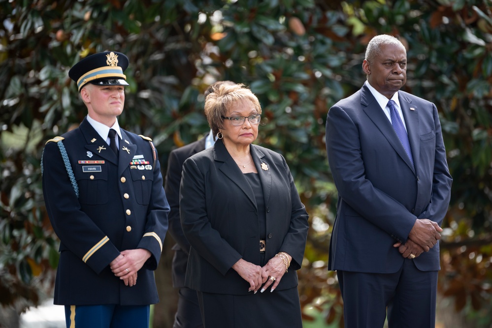 Military Funeral Honors with Funeral Escort are Conducted for Retired U.S. Army Lt. Gen. Arthur Gregg