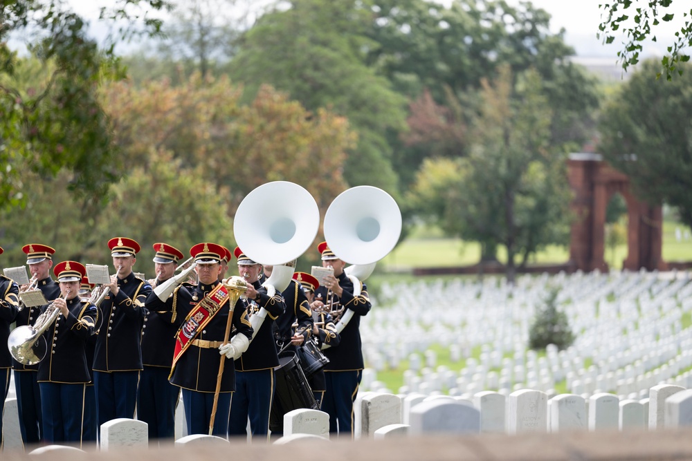 Military Funeral Honors with Funeral Escort are Conducted for Retired U.S. Army Lt. Gen. Arthur Gregg