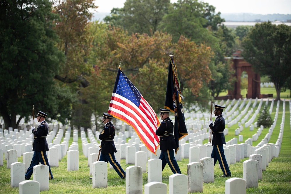 Military Funeral Honors with Funeral Escort are Conducted for Retired U.S. Army Lt. Gen. Arthur Gregg