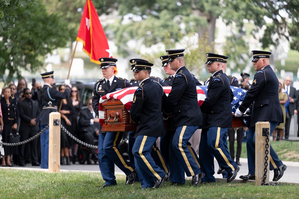 Military Funeral Honors with Funeral Escort are Conducted for Retired U.S. Army Lt. Gen. Arthur Gregg