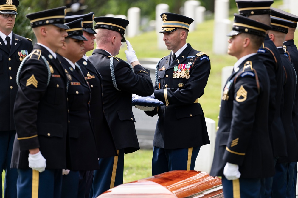 Military Funeral Honors with Funeral Escort are Conducted for Retired U.S. Army Lt. Gen. Arthur Gregg