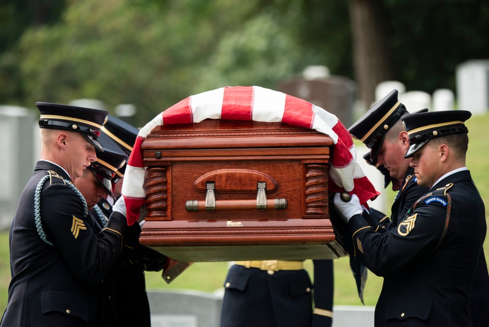 Military Funeral Honors with Funeral Escort are Conducted for Retired U.S. Army Lt. Gen. Arthur Gregg