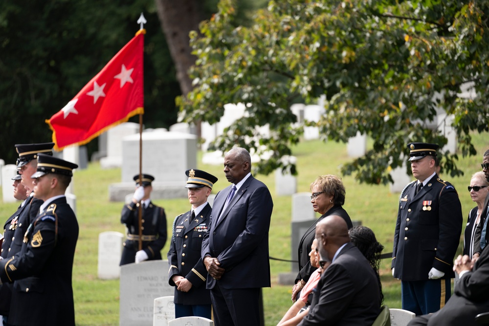 Military Funeral Honors with Funeral Escort are Conducted for Retired U.S. Army Lt. Gen. Arthur Gregg