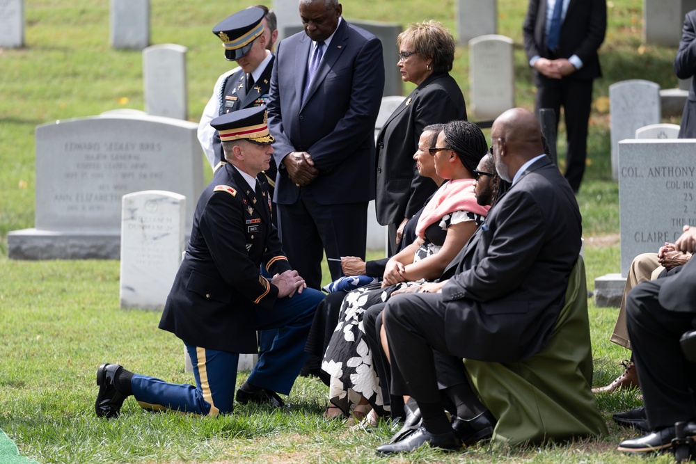 Military Funeral Honors with Funeral Escort are Conducted for Retired U.S. Army Lt. Gen. Arthur Gregg