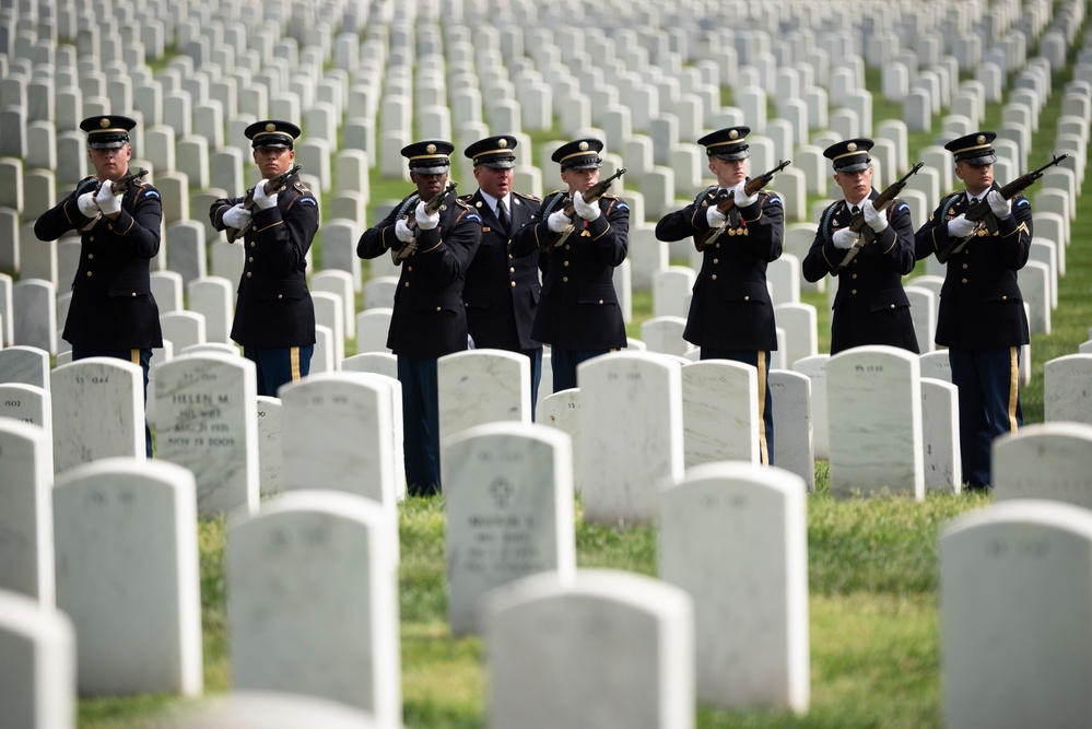 Military Funeral Honors with Funeral Escort are Conducted for Retired U.S. Army Lt. Gen. Arthur Gregg