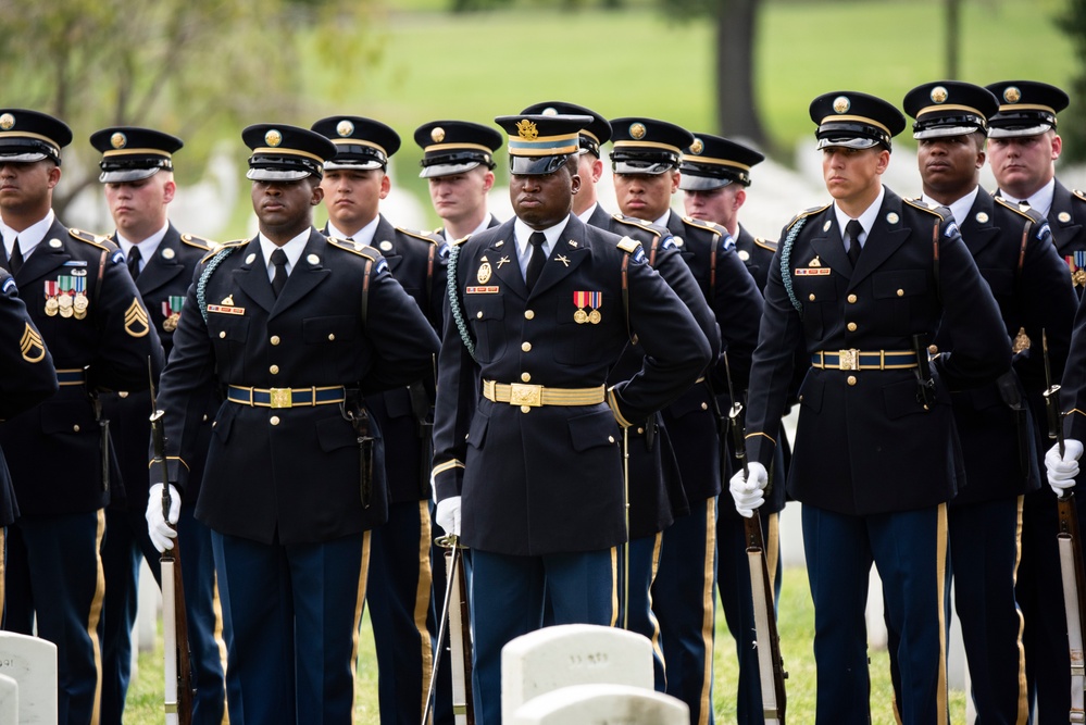 Military Funeral Honors with Funeral Escort are Conducted for Retired U.S. Army Lt. Gen. Arthur Gregg