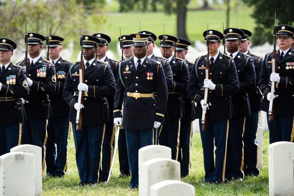 Military Funeral Honors with Funeral Escort are Conducted for Retired U.S. Army Lt. Gen. Arthur Gregg