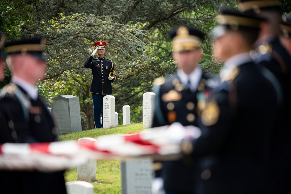 Military Funeral Honors with Funeral Escort are Conducted for Retired U.S. Army Lt. Gen. Arthur Gregg