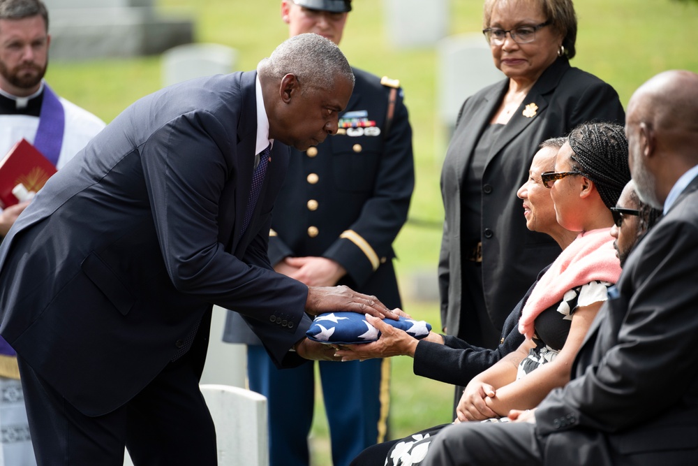 Military Funeral Honors with Funeral Escort are Conducted for Retired U.S. Army Lt. Gen. Arthur Gregg