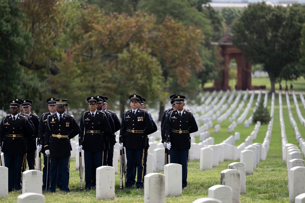 Military Funeral Honors with Funeral Escort are Conducted for Retired U.S. Army Lt. Gen. Arthur Gregg