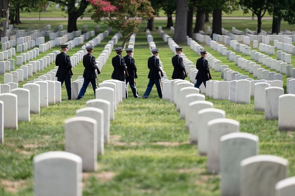 Military Funeral Honors with Funeral Escort are Conducted for Retired U.S. Army Lt. Gen. Arthur Gregg