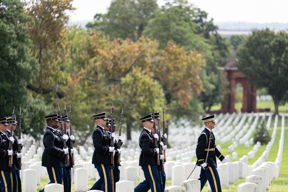 Military Funeral Honors with Funeral Escort are Conducted for Retired U.S. Army Lt. Gen. Arthur Gregg