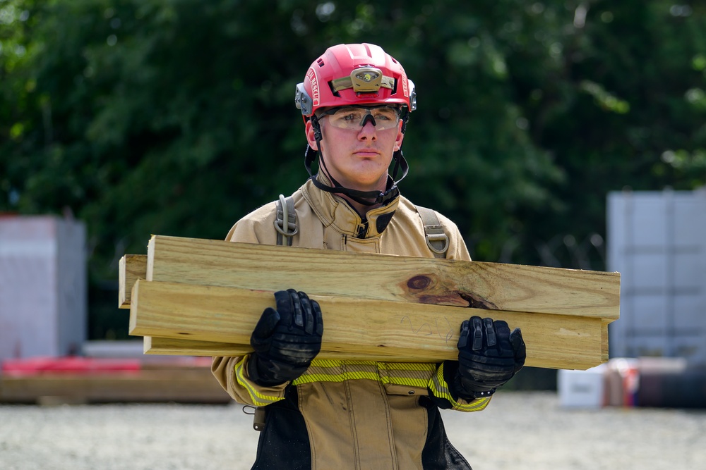 911th Technical Rescue Engineer Company rains during Exercise Capital Shield 2024