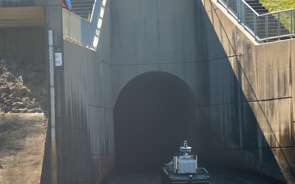 U.S. Army Corps of Engineers Dam Bot 1.0 performs conduit inspection at Taylorsville Lake