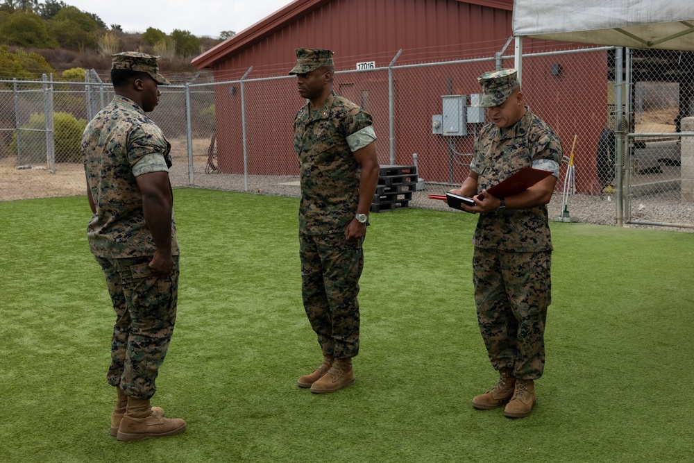 Camp Pendleton CG Visits and Recognizes Marines