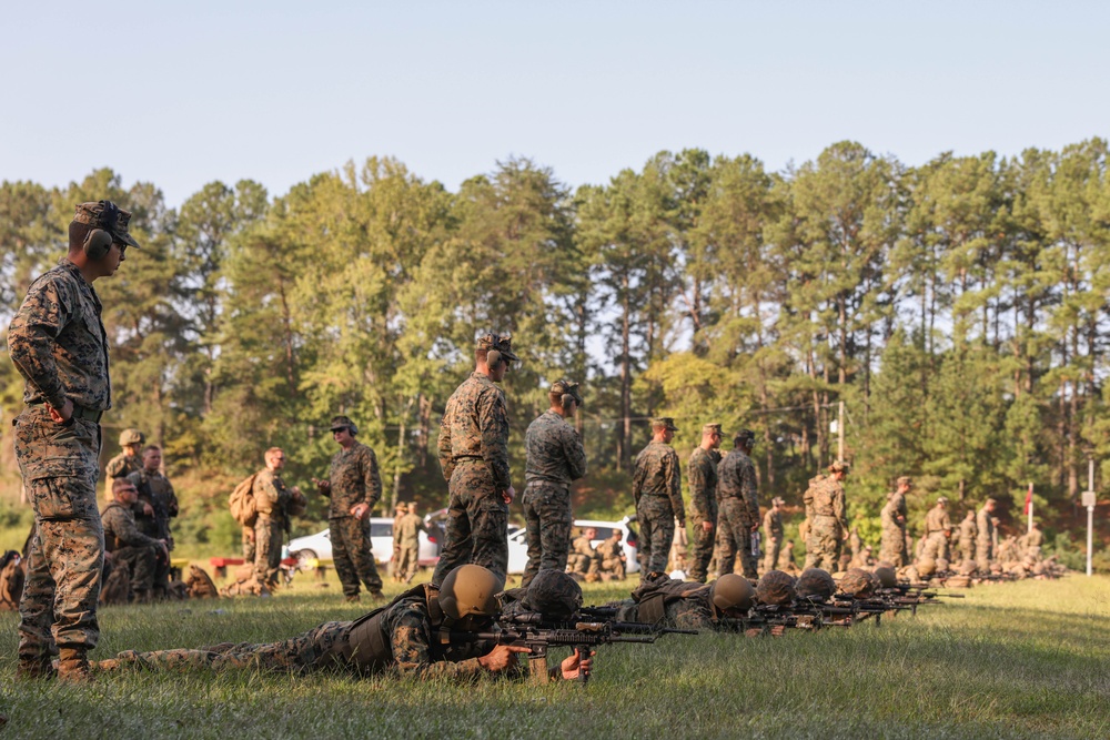 Marines with the Combat Marksmanship Coach Reserve conduct Annual Rifle Qualification