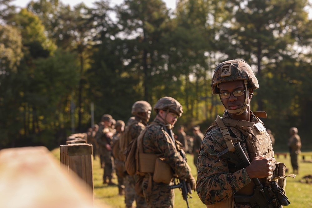 Marines with the Combat Marksmanship Coach Reserve conduct Annual Rifle Qualification