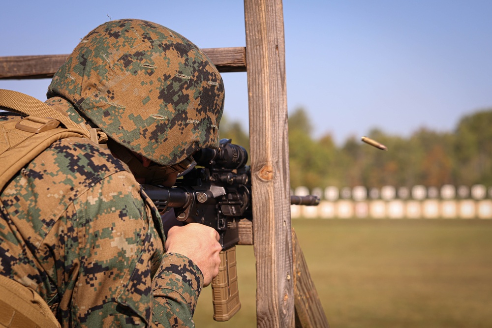 Marines with the Combat Marksmanship Coach Reserve conduct Annual Rifle Qualification