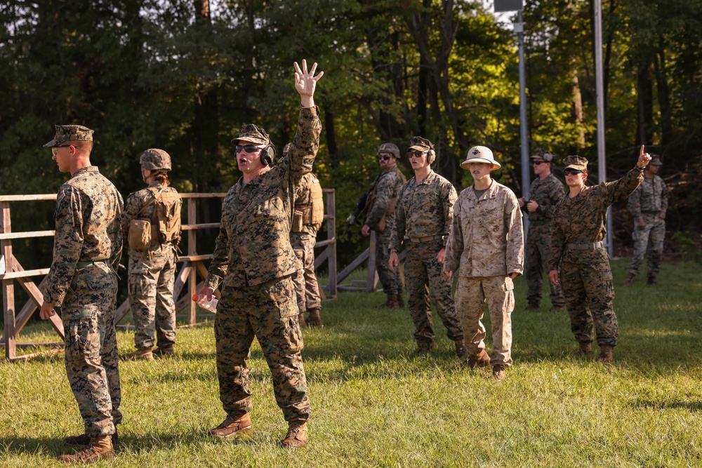 Marines with the Combat Marksmanship Coach Reserve conduct Annual Rifle Qualification