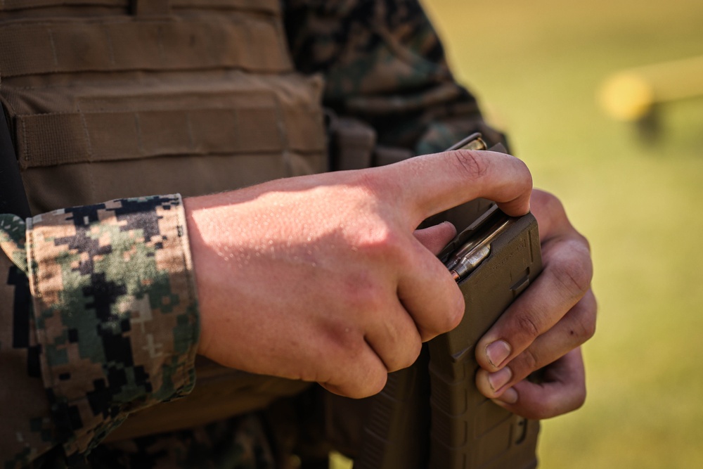 Marines with the Combat Marksmanship Coach Reserve conduct Annual Rifle Qualification