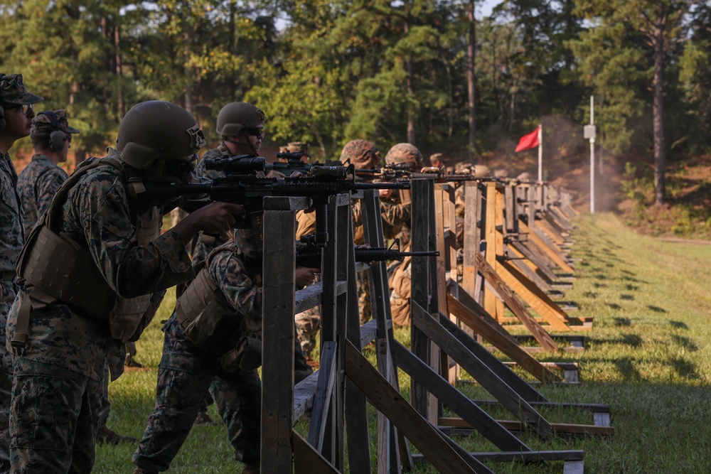 Marines with the Combat Marksmanship Coach Reserve conduct Annual Rifle Qualification