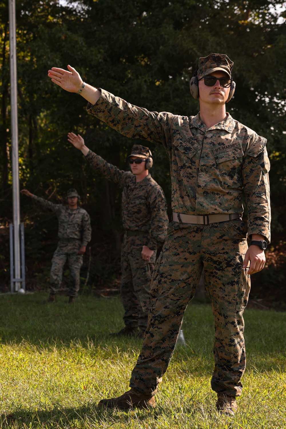 Marines with the Combat Marksmanship Coach Reserve conduct Annual Rifle Qualification