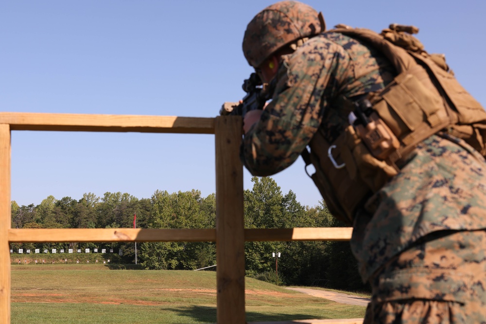 Marines with the Combat Marksmanship Coach Reserve conduct Annual Rifle Qualification