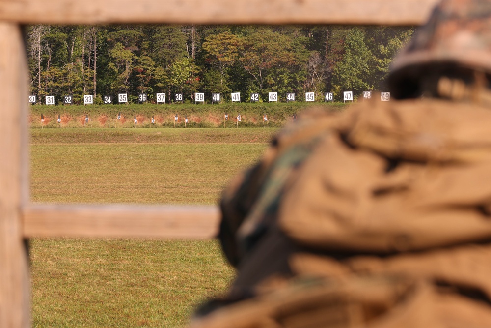 Marines with the Combat Marksmanship Coach Reserve conduct Annual Rifle Qualification