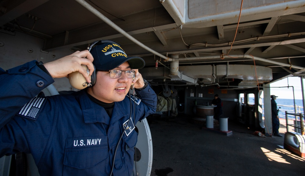 Nimitz Sailor Stands Watch