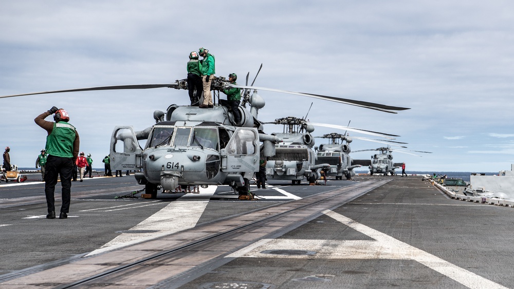 Nimitz Sailors Stand Watch on the Flight Deck