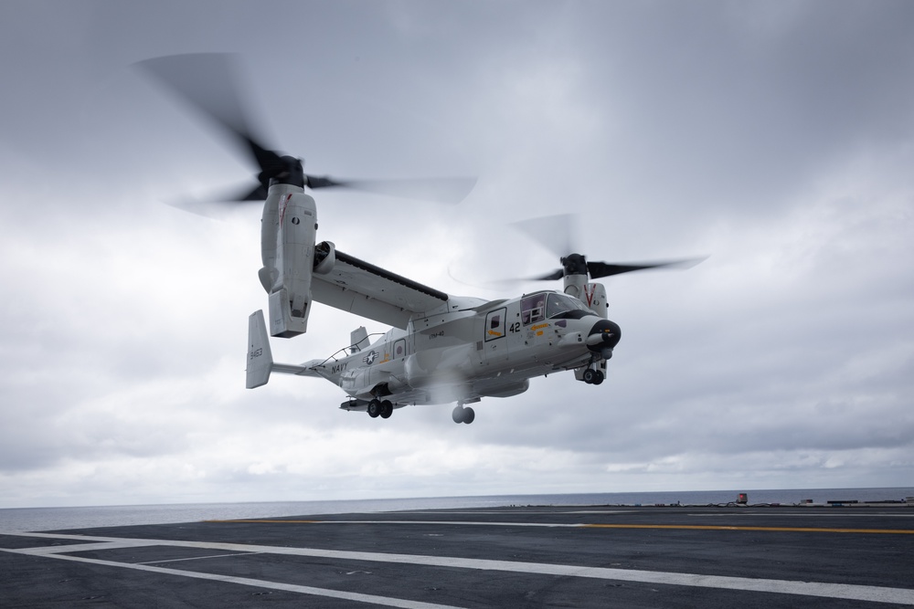 CMV-22B Ospreys Land Aboard USS Gerald R. Ford (CVN 78)