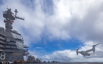 CMV-22B Ospreys Land Aboard USS Gerald R. Ford (CVN 78)