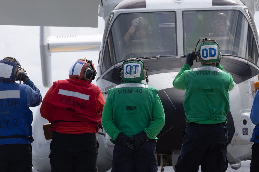 CMV-22B Ospreys Land Aboard USS Gerald R. Ford (CVN 78)