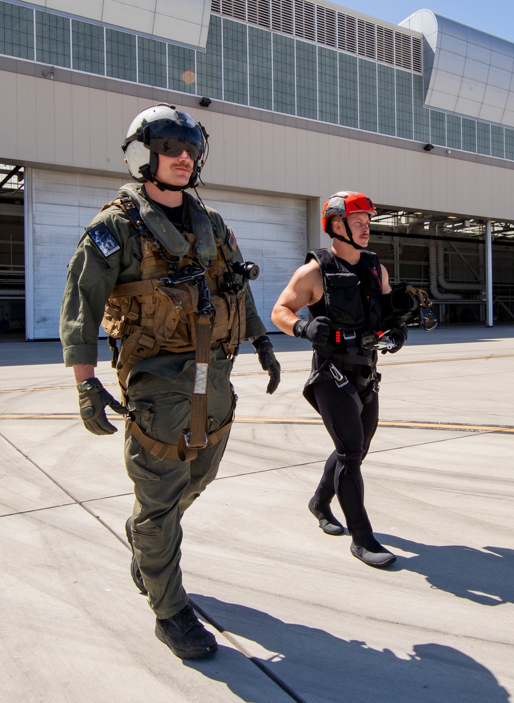 Navy Aircrewman participate in photo event