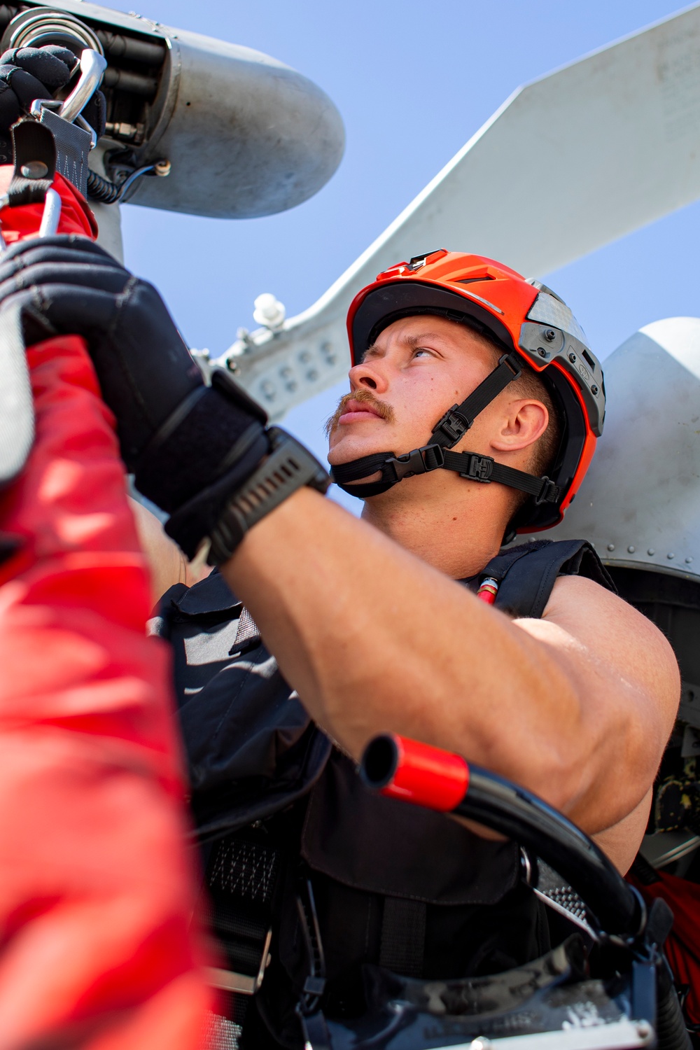 Navy Aircrewman participate in photo event