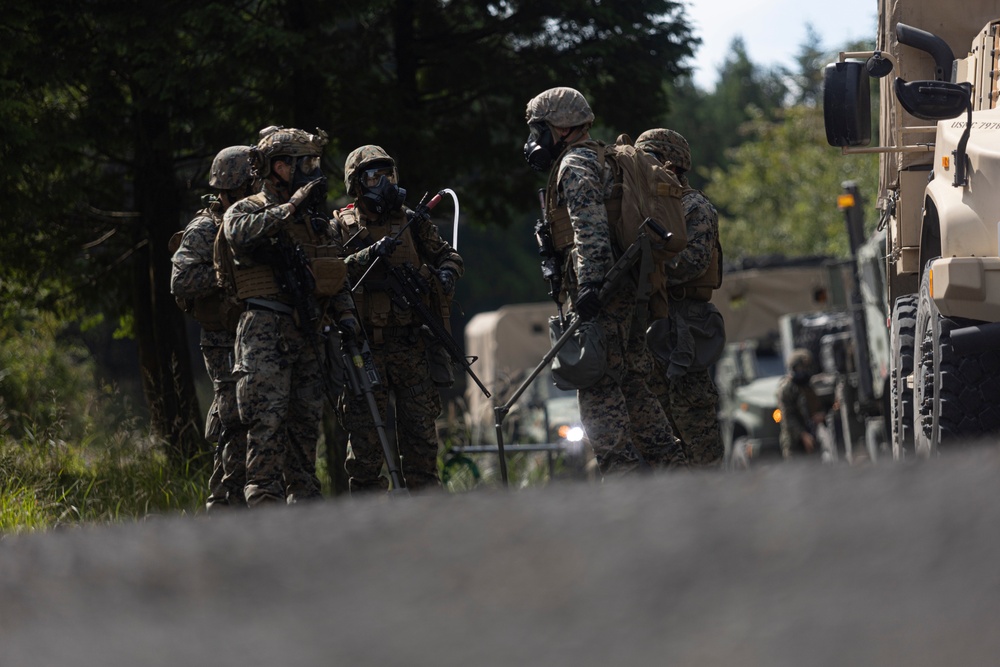 Marines train in aviation ground support operations at Camp Fuji