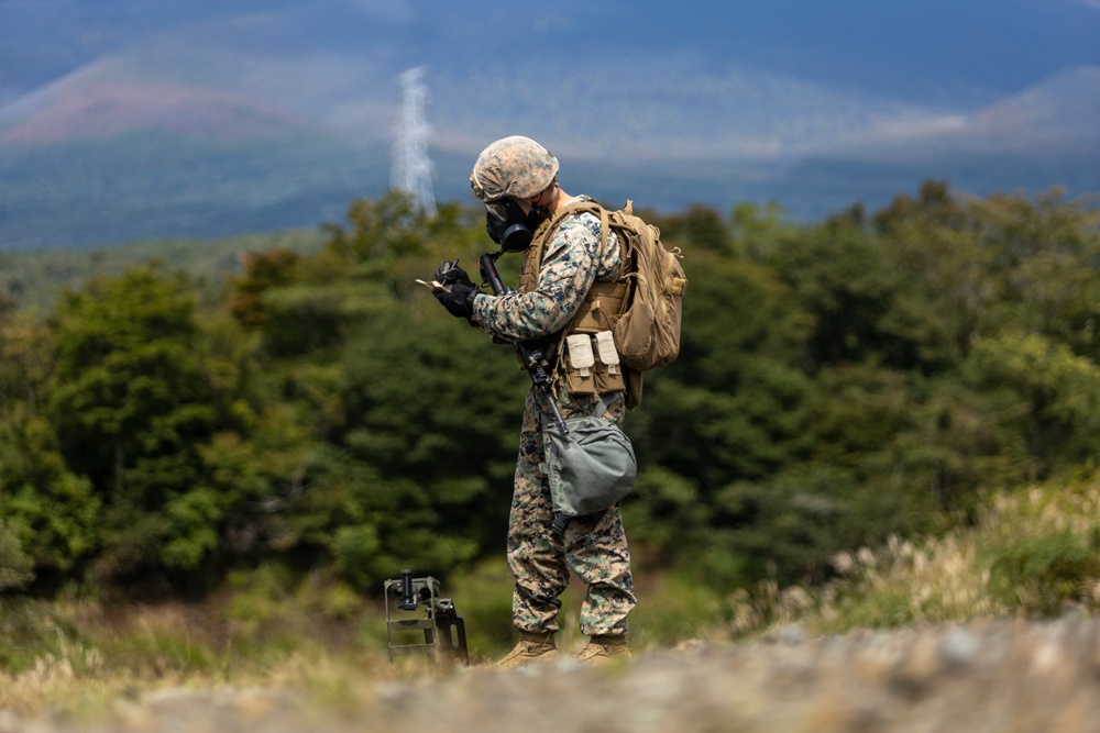 Marines train in aviation ground support operations at Camp Fuji