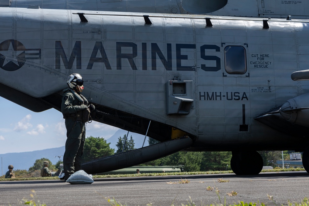 Marines conduct aircraft refueling at Camp Fuji in support of Exercise Fuji Viper 24