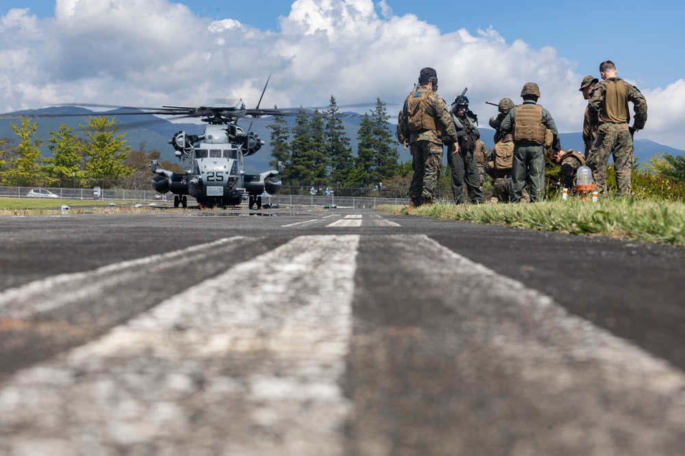 Marines conduct aircraft refueling at Camp Fuji in support of Exercise Fuji Viper 24