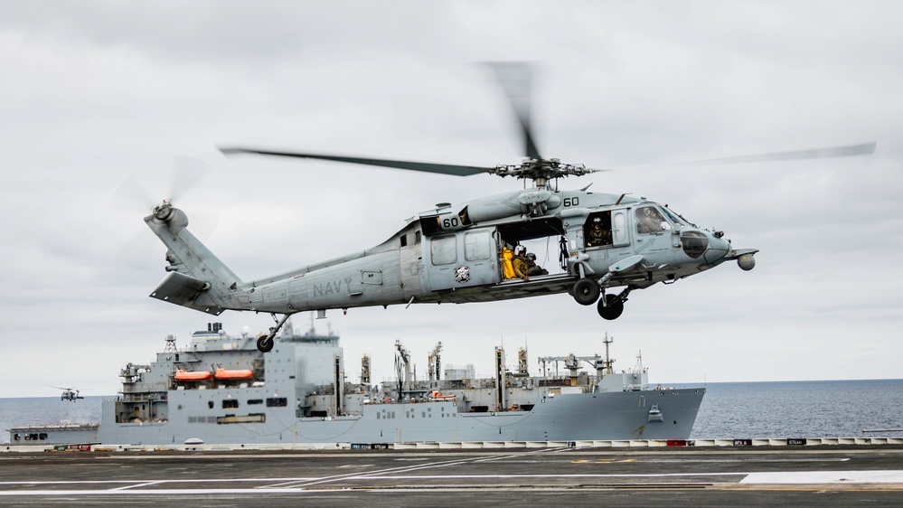 USS George Washington Conducts a Vertical Ordnance Onload