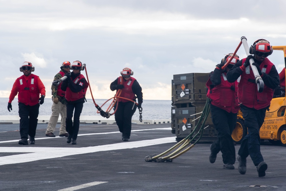 USS George Washington Conducts a Vertical Ordnance Onload