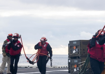 USS George Washington Conducts a Vertical Ordnance Onload